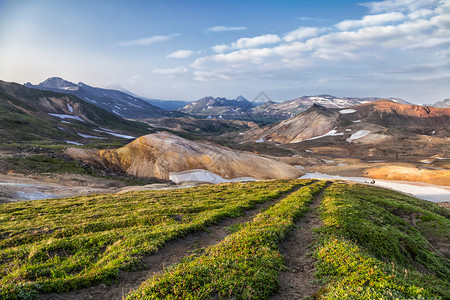 堪察卡的自然景观和卡姆的美堪察卡半岛的风景和美背景图片