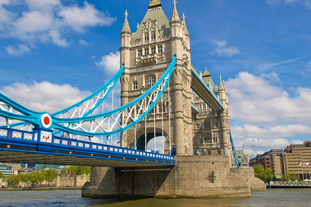 伦敦塔桥泰晤士河英国伦敦背景图片