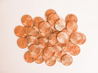 一元硬币1分年份美元硬币美国的1美分货币图片