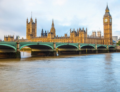 极具活力的人类发展报告对泰晤士河议会大厦和本伦敦威斯敏特桥的全景图片