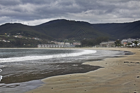 西班牙加利亚海滩和岸图片