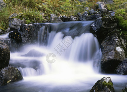 瀑布山水山水瀑布自然景观背景