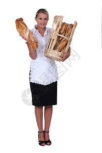 持有面包的金银工人图片