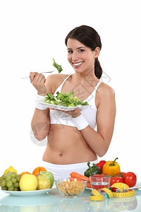 妇女食用健康品图片