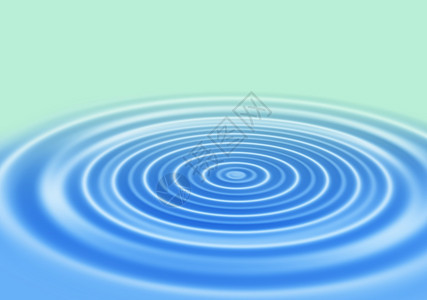 蓝色梯度抽象背景在水面上环状图片
