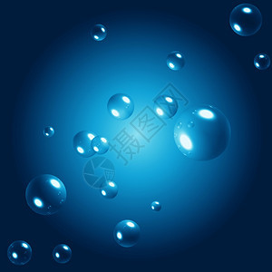 深蓝背景的抽象气泡图片