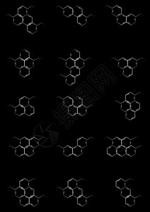 结构素描带有苯环结构化学公式的黑板背景