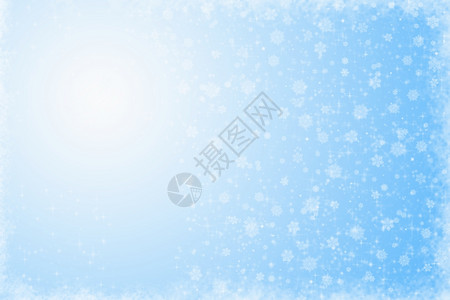 蓝色和白的圣诞大雪背景图片