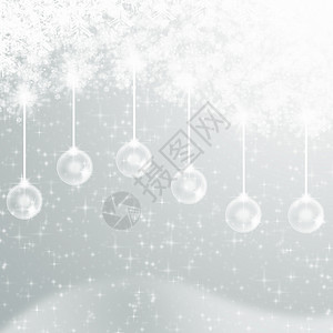 冬季雪圣诞节背景有雪花和星图片