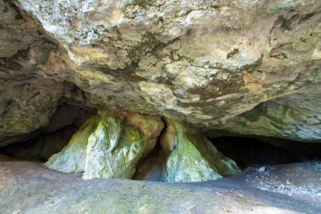 岩山的洞穴树冠图片
