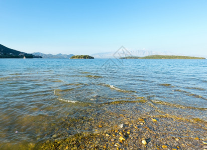 来自Nydri海滩希腊莱夫卡达的爱奥尼亚海滨夜景希腊列夫卡达图片