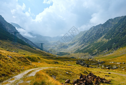 Transfagarasan公路罗马尼亚夏季山景图片