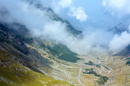 Transfagarasan公路罗马尼亚夏季山景图片