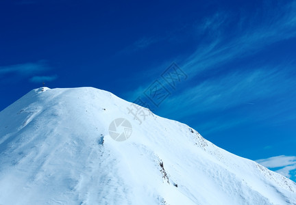 冬季西尔弗雷塔阿尔卑斯山景观山顶有奥地利蒂罗尔SilvrettaseilbahnAGIschgl滑雪度假村图片