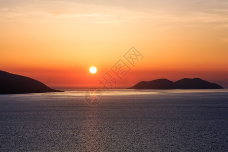 亚得里海日落岸最高视角阿尔巴尼亚图片