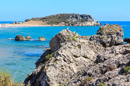 天堂海滩卡拉帕拉迪索和卡拉德雷附近的罗卡迪圣尼古拉阿格里根托西西里岛意大利图片