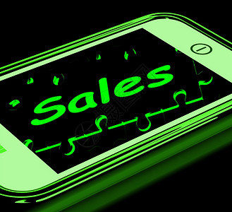 销售智能手机展示移动营销和商业图片