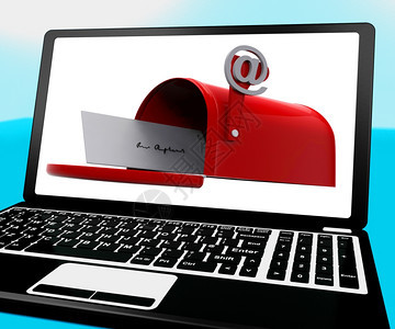 笔记本上的邮件框显示电子邮件收箱和新信图片