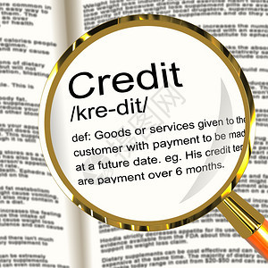 信用定义显示无现金支付或贷款的信用定义放大器显示无现金支付或贷款的无现金支付或贷款图片