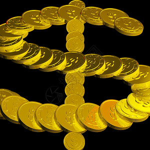 显示美国财务和利润的硬币美元符号背景图片