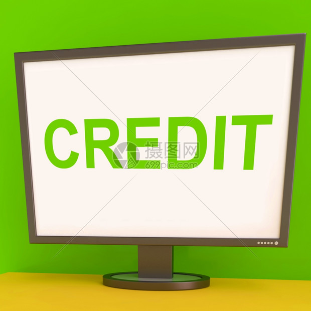 信用屏幕显示金融债务或贷款以进行采购图片