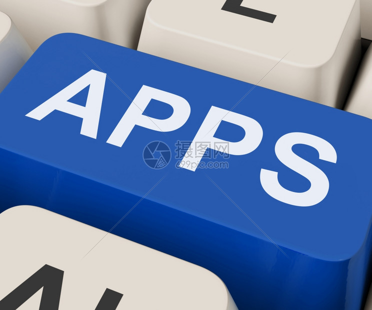 Apps显示Internet应用程序或App功能的键图片