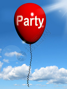红气球在天空庆祝或党中的气球代表活动和庆祝背景图片