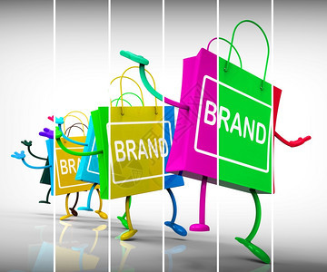 代表品牌营销和标签的品牌购物袋图片