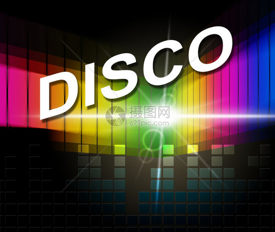Disco音乐轨和迪斯科舞图片