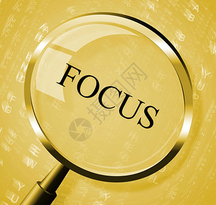 Focus放大镜表示集中关注和搜索高清图片