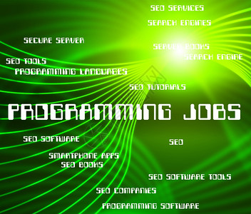 说明软件开发和就业的背景图片