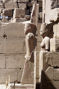 埃及卢克索两个法老和卡纳克寺庙墙壁图片