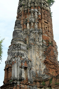 泰国大城府的砖塔图片