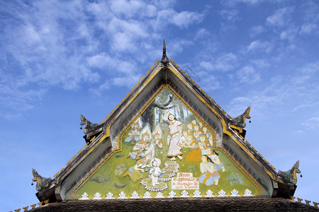 老挝法索万寺庙老佛教图片