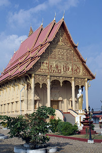 老挝万象佛教瓦图片