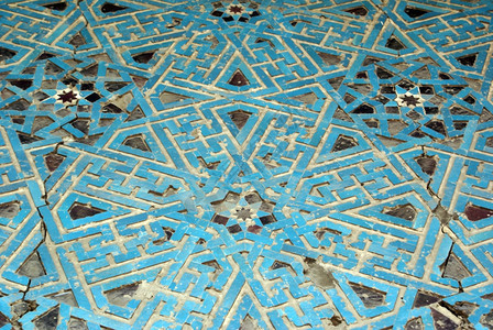 土耳其Konya旧清真寺的Mosaic墙图片