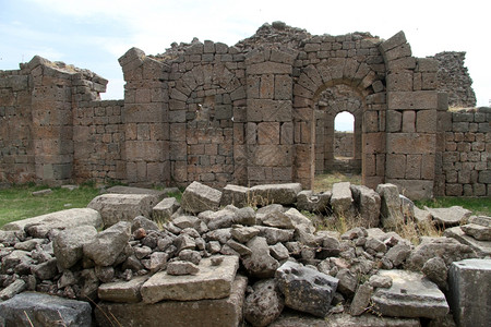 土耳其伯加马古建筑的废墟图片