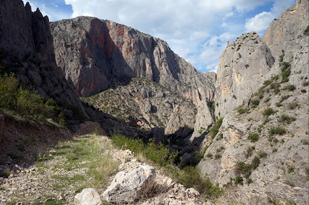 土耳其山Kazankaya峡谷的公路图片