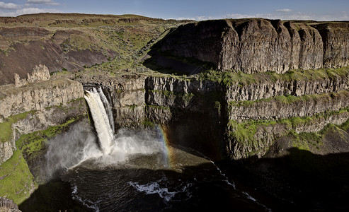 PalouseFalls华盛顿夏季峡谷美景优图片