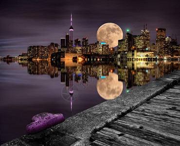 全月多伦天线市安大略湖码头全月多伦图片