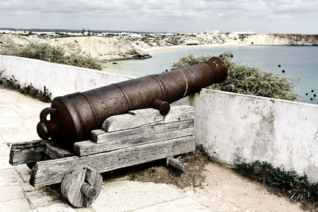 保护葡萄牙堡垒Sagress图片