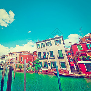 内罗运河威尼斯的街道Instagram效应图片