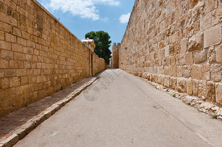 耶路撒冷锡安山旧街图片