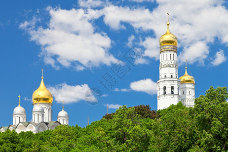 莫斯科克里姆林宫教堂的景象图片