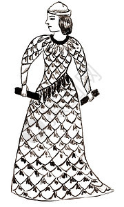 历史服装苏美尔女神或祭司图片