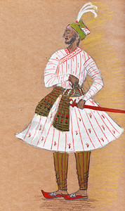 历史服装印度传统服装的战士图片