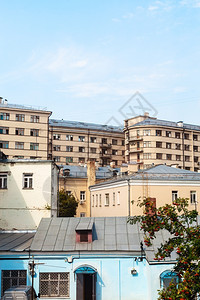 莫斯科市景莫斯科市区院落老住宅图片