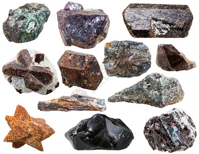 各种天然石和块麦芽石奥比锡甘油硫化灯光沉积石staurolite石浮标杯格兰多地硫化物图片