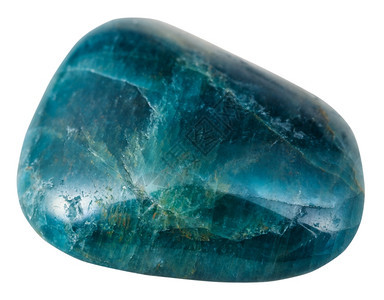 天然矿物石的大型白色背景孤立的巴西蓝绿色阿帕蒂石宝图片