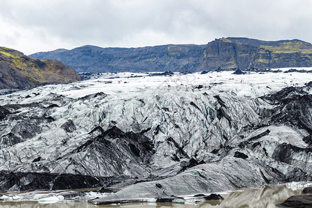 冰岛前往旅行在冰岛大西洋南岸KatlaGeopark的Solhemajajokol冰川表面Mirdalsjokull冰盖南川舌头图片
